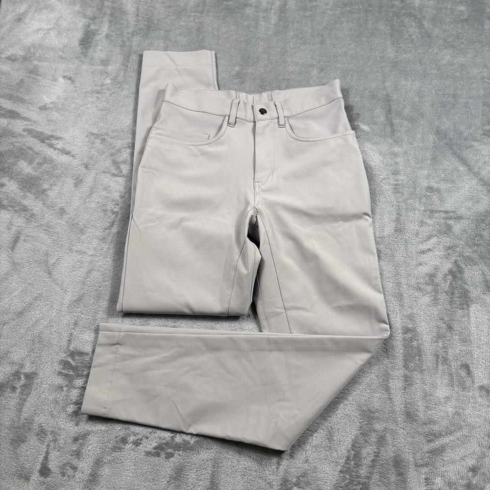 State & Liberty Tech Pants Mens 29x30 Light Grey 4 Way Stretch Nylon Performance